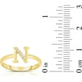 thumbnail image 4 of Floreo 10k Yellow Gold Letter A-Z Small Block Alphabet Character CZ Initial Ring, 4 of 5