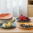 thumbnail image 7 of SPRING PARK 8Pcs/Set Dinner Stackable Plates, 2 Section, Dessert, Salad, Fruit, Snack Plate Set, Plastic Dinnerware Set, Plastic Plates, 7 of 7