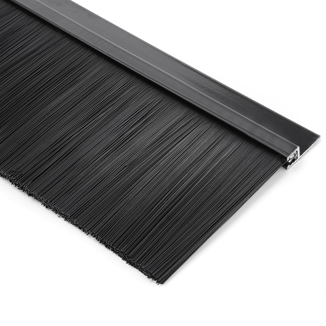 Unique Bargains H Shape Aluminum Alloy Door Bottom Sweep Brush Black 39" x 3.2"