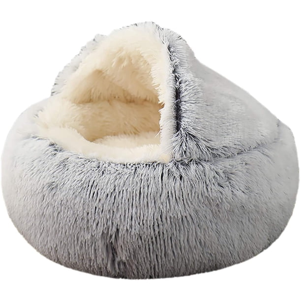 La cueva más nueva de la cama del gato, casa de la cama del gato del donut de la felpa de los 40cm, sofá de la almohada del animal doméstico de la piel sintética oso de fresa Electrónica