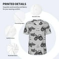 thumbnail image 5 of Fotbe Gray Tractor Baseball Jersey Shirt for Men and Women, Casual Short Sleeves Button Down T-Shirt-X-Large, 5 of 9