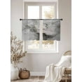 thumbnail image 3 of Sheer Curtains 45 Inches Long, Gray Marble Crack Abstract Modern Light Filtering Window Curtains for Living Room/Bedroom, Grey Ombre Marble Rod Pocket Voile Sheer Curtain Drapes, 52"Wx45"L, 2 Panels, 3 of 9