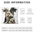 thumbnail image 5 of Autua Metallic Dog Graphic Decorative Pillow Cover for Home Couch Living Room Sofa - Aesthetic Decorative Pack of 1, Short Plush Material 22x22in, 5 of 5