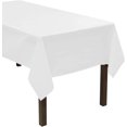 thumbnail image 1 of Party Essentials Heavy Duty Plastic Table Cover Available in 44 Colors, 54" x 108", White, 1 of 4