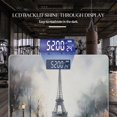 thumbnail image 3 of Bathroom Scale, Highly Accurate Digital Body Scale,Precisely Measures Weight up to 400 lbs-Eiffel Tower In Paris Surrounded By Trees And Street Lamps, 3 of 4