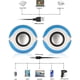 thumbnail image 3 of USB Computer Speakers, Small Speakers for Laptop, Desktop, Netbook, PC, Mini Powered Stereo Speaker System, Blue, 3 of 3