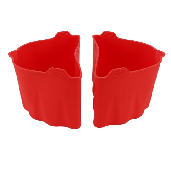 2Pcs Slow Cooker Liner 6‑7QT Silicone Cook Pot Divider Slow Cooker Cooking Liner for Home Restaurant Red
