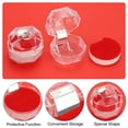 thumbnail image 3 of Uxcell Clear Plastic Ring Boxes 1.5"x1.5" Engagement Ring Holder Box Earrings Jewelry Box with Foam Insert Red 20 Pcs, 3 of 6