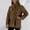 hwj# Coffee8, variant on Huowey Women Stylish Jacket Long Sleeve Turndown Collar Wool Coat Short Overcoat Winter Thick Warm Loose Fit Relaxed Casual Outwear,Black,L