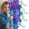 thumbnail image 3 of Blackout Kids Curtains,Purple Blue Tie Dye Spiral Pattern Childrens Insulated Curtains Set Of 2,Bedroom Essentials,Toddler Room Decor 52"x63", 3 of 5