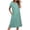 Green Flower, variant on Nightgowns for Women with Pockets Button Front Short Sleeve House Dresses Floral Print Mumu Dress