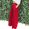thumbnail image 2 of XuJwPNcy Palazzo Pants for Women Comfy Wide Leg Flowy Pants with Pockets Pleated Vacation Lounge Trousers, 2 of 6