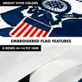 thumbnail image 3 of G128 - 6 Feet Tangle Free Spinning Flagpole (Silver) US Coast Guard Double Sided Brass Grommets Embroidered 3x5 ft (Flag Included) Aluminum Flag Pole, 3 of 7