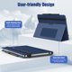 thumbnail image 4 of Funda para tablet TiMOVO 10.1" Android con soporte para lápiz, azul marino, 4 of 8