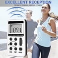 thumbnail image 2 of DEBGFS Portable AM FM Radio  Walkman Radio with Digital Tuning LCD Display  Rechargeable Pocket Radio with Earphone  Small Radio with Detachable Belt Clip for Walking  Jogging, 2 of 5