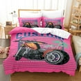 thumbnail image 2 of Motorcycle Printed Bedding Suit, Three-piece Set, Soft Microfiber, Duvet Cover, Bedroom Decoration-HAPDEN, 2 of 3