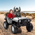 thumbnail image 3 of Sakiyr 2 Seater Ride On Truck Car, 24V Battery Powered Electric Vehicle Toy with Remote Control, 19" Extra Wide Seat, 2 Motors, Led Lights, Music, Enhanced Suspension, 3 of 7