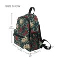 thumbnail image 3 of FORMRS School Backpack with Front Zippered Pocket 12" Student Travel Daypack, Christmas Holly Leaves, 3 of 6