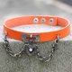 thumbnail image 5 of Minnieouse Punk PU cuero gargantilla cadena colgante corazón collares mujeres niñas gargantilla señora regalo joyería Ropa, zapatos y accesorios Miscelánea Naranja Minnieouse PS11278-15, 5 of 6