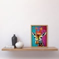 thumbnail image 2 of King Queen Giraffe Wearing a Crown Modern Pop Art Artwork Framed Wall Art Print A4, 2 of 4