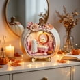 thumbnail image 5 of Ouuluon 2D Cute Ghost Pumpkin Mini House Light Ornament, Fall Halloween Miniature Scene Decor for Desktop Display, 5 of 6