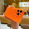 thumbnail image 5 of Compatible with iPhone 14 Pro Max Case 6.7 inch, Cute Glitter Bling Slim Bumper Shockproof Sparkly Soft Phone Case for Women Girls (Orange), 5 of 14