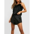 thumbnail image 2 of ZAXARRA Women Camisole, Elegant Sleeveless Tops Furry Patchwork Summer Vest for Party Club, 2 of 6