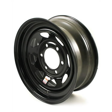 15x6 6-Lug on 5.5" Black Spoke Trailer Wheel