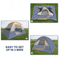 thumbnail image 6 of 2 Person Waterproof Windproof Camping Tent with Rainfly, Portable Dome Tent, Gray, 6 of 6