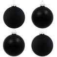 thumbnail image 2 of Northlight 2 Finish Glass Ball Christmas Ornaments - 4" (100mm) - Black - 4ct, 2 of 9