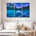 thumbnail image 2 of Elephant Stock Lake Louise Magical Sunrise Wall Art - Horizontal Multi Panel Canvas - Living Room Wall Decor - Nature Multi Panel - Blue And Teal Decor - 50" x 32", 2 of 8
