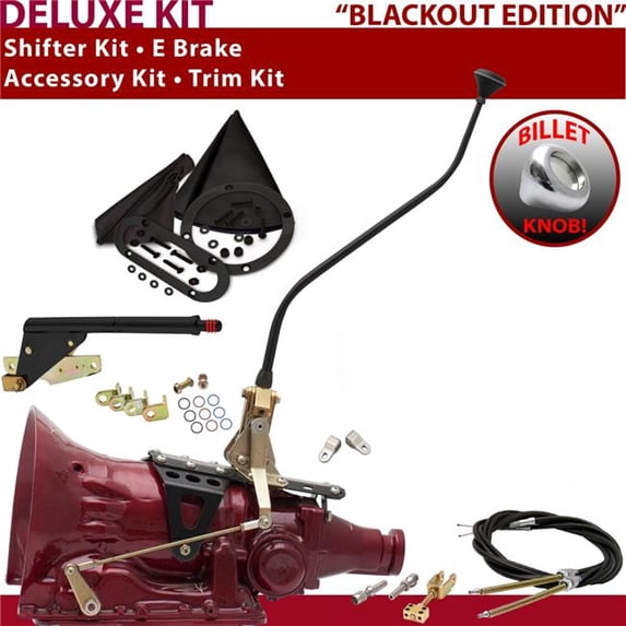 American Shifter 700R4 Shifter Kit Black 23 in. Swan E Brake Cable Clevis Trim Kit for F6526