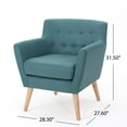 thumbnail image 3 of Geelong Fabric and Birch Wood Club Chair, 3 of 8