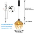 thumbnail image 6 of Kiven H-Type track lighting pendants Dimmable,Farmhouse h track pendant lights with Iron Crystal Lampshade,Track Lighting Fixture Adjustable Height for Kitchen Hallway Restaurant Shop(3-Light), 6 of 7