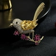 thumbnail image 2 of Visland Chinese Style Brooch Pin Sparkling Rhinestones Magpies Bird Shape Lapel Pin Suit Coat Dress Jewelry Gift, 2 of 8