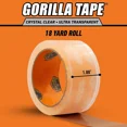 thumbnail image 5 of PRIME - Gorilla Transparent Clear Tape 1.88" X 18 Yds. Crystal Clear (6060002), 5 of 5