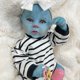 thumbnail image 4 of Muñeca Reborn JOYARR de 50 cm con piel azul y ojos marrones realistas, 4 of 7