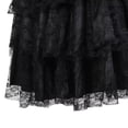 thumbnail image 3 of Women Gothic Skirt Classic Layered Short Lace Skirts Black XXS, 3 of 4
