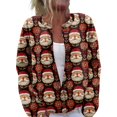 thumbnail image 2 of Women'S Christmas Sweater Cute Fun Christmas Sweater Fall And Winter Long Sleeve Knitted Sweater for Fall and Winter, Festive and Cozy, Great as Christmas Sweaters for Women ,Deep Red,L, 2 of 7
