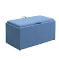 thumbnail image 5 of Pemberly Row Storage Bench with Two Side Ottomans in Blue Fabric, 5 of 5