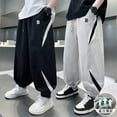 thumbnail image 7 of ZACPNCV Boys Baggy Cargo Pants Casual Loose Fit Parachute Pant Harem Joggers Sweatpants with Pockets Black 15-16 Years, 7 of 7