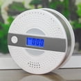 thumbnail image 1 of Detector de humo y monóxido de carbono Combinación de sensor dual alimentado por batería Alarma de humo y CO con pantalla LCD, indicador LED y alerta de sonido fuerte,, 1 of 5