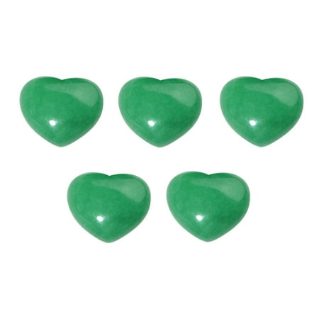 

iOPQO Decorative Stones Crystal Natural Heart Shaped Polished Heart Shaped Gem Rose Quartz Amethyst All Kinds Of Healing Crystal Palm Love Gem Set Bulk Energy Balance Meditation 18mm Balance Medi