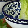 thumbnail image 3 of Ceramic Palestine Blue Floral Serving Deep Bowl Set, 3 of 4