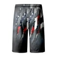 thumbnail image 5 of Ramiter Independence Day Clothing Men Multi Pockets Mens Shorts Casual Hiking Summer Shorts Black,S, 5 of 5