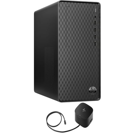 HP M01 F3214 Home/Business Desktop (AMD Ryzen 3 5300G 4-Core  AMD Radeon  8GB RAM  128GB m.2 SATA SSD + 1TB HDD (3.5)  Wifi  USB 3.2  HDMI  Win 11 Pro) with G2 Universal Dock