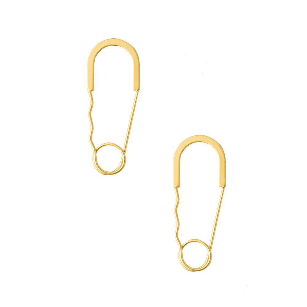 Paper Clip Drop Earrings, Gold, 11/4Inch