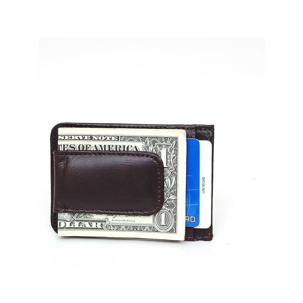 Value on Style Mens Leather Money Clip Slim Front Pocket Wallet