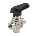 thumbnail image 4 of Light Weight And Easy Assembly Small Size Ball Valve 3 Way BSPP G1/2 G1/4 G3/8 High Pressure Inch Female Thread, 4 of 11