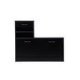 thumbnail image 3 of Smuxee 3-in-1 Hall Tree with Coat Hook and Entryway Bench,Shoe Cabinet Coat Rack with Mirror,Black, 3 of 7